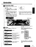 Предварительный просмотр 63 страницы Panasonic CQDFX883U - AUTO RADIO/CD DECK Operating Instructions Manual