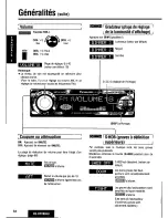 Предварительный просмотр 64 страницы Panasonic CQDFX883U - AUTO RADIO/CD DECK Operating Instructions Manual