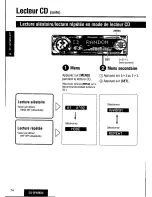 Предварительный просмотр 74 страницы Panasonic CQDFX883U - AUTO RADIO/CD DECK Operating Instructions Manual