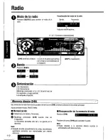 Предварительный просмотр 112 страницы Panasonic CQDFX883U - AUTO RADIO/CD DECK Operating Instructions Manual