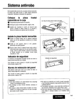 Предварительный просмотр 147 страницы Panasonic CQDFX883U - AUTO RADIO/CD DECK Operating Instructions Manual