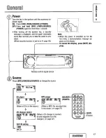 Предварительный просмотр 17 страницы Panasonic CQDFX972U - AUTO RADIO/CD DECK Operating Instructions Manual