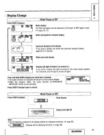 Предварительный просмотр 19 страницы Panasonic CQDFX972U - AUTO RADIO/CD DECK Operating Instructions Manual