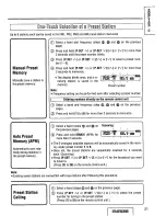 Предварительный просмотр 21 страницы Panasonic CQDFX972U - AUTO RADIO/CD DECK Operating Instructions Manual