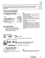 Предварительный просмотр 27 страницы Panasonic CQDFX972U - AUTO RADIO/CD DECK Operating Instructions Manual