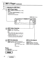 Предварительный просмотр 28 страницы Panasonic CQDFX972U - AUTO RADIO/CD DECK Operating Instructions Manual