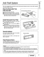 Предварительный просмотр 57 страницы Panasonic CQDFX972U - AUTO RADIO/CD DECK Operating Instructions Manual