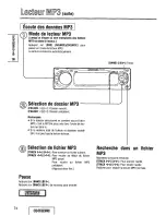 Предварительный просмотр 74 страницы Panasonic CQDFX972U - AUTO RADIO/CD DECK Operating Instructions Manual