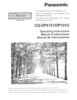 Panasonic CQDP101U - AUTO RADIO/CD DECK Operating Instructions Manual предпросмотр