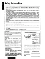 Предварительный просмотр 2 страницы Panasonic CQDP101U - AUTO RADIO/CD DECK Operating Instructions Manual