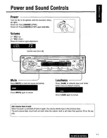 Предварительный просмотр 11 страницы Panasonic CQDP101U - AUTO RADIO/CD DECK Operating Instructions Manual