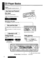 Предварительный просмотр 16 страницы Panasonic CQDP101U - AUTO RADIO/CD DECK Operating Instructions Manual