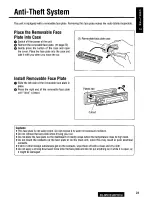 Preview for 23 page of Panasonic CQDP101U - AUTO RADIO/CD DECK Operating Instructions Manual