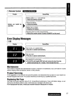 Preview for 27 page of Panasonic CQDP101U - AUTO RADIO/CD DECK Operating Instructions Manual