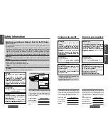 Предварительный просмотр 2 страницы Panasonic CQDP102U - AUTO RADIO/CD DECK Operating Instructions