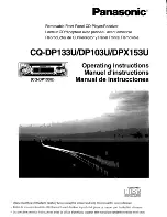 Предварительный просмотр 1 страницы Panasonic CQDP103U - AUTO RADIO/CD DECK Operating Instructions Manual