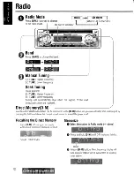 Предварительный просмотр 12 страницы Panasonic CQDP103U - AUTO RADIO/CD DECK Operating Instructions Manual