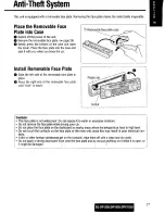 Предварительный просмотр 27 страницы Panasonic CQDP103U - AUTO RADIO/CD DECK Operating Instructions Manual