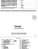 Предварительный просмотр 36 страницы Panasonic CQDP103U - AUTO RADIO/CD DECK Operating Instructions Manual