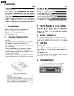 Предварительный просмотр 2 страницы Panasonic CQDP103U - AUTO RADIO/CD DECK Service Manual