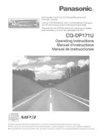 Предварительный просмотр 1 страницы Panasonic CQDP171U - AUTO RADIO/CD DECK Operating Instructions Manual