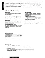 Предварительный просмотр 4 страницы Panasonic CQDP171U - AUTO RADIO/CD DECK Operating Instructions Manual