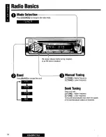 Предварительный просмотр 14 страницы Panasonic CQDP171U - AUTO RADIO/CD DECK Operating Instructions Manual