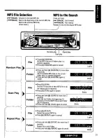 Предварительный просмотр 21 страницы Panasonic CQDP171U - AUTO RADIO/CD DECK Operating Instructions Manual