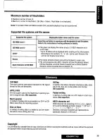 Предварительный просмотр 39 страницы Panasonic CQDP171U - AUTO RADIO/CD DECK Operating Instructions Manual