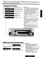 Предварительный просмотр 51 страницы Panasonic CQDP171U - AUTO RADIO/CD DECK Operating Instructions Manual