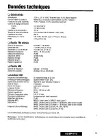 Предварительный просмотр 73 страницы Panasonic CQDP171U - AUTO RADIO/CD DECK Operating Instructions Manual