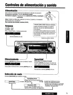 Предварительный просмотр 75 страницы Panasonic CQDP171U - AUTO RADIO/CD DECK Operating Instructions Manual