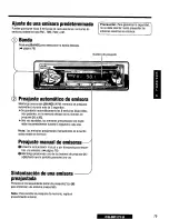 Предварительный просмотр 79 страницы Panasonic CQDP171U - AUTO RADIO/CD DECK Operating Instructions Manual