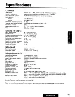 Предварительный просмотр 105 страницы Panasonic CQDP171U - AUTO RADIO/CD DECK Operating Instructions Manual