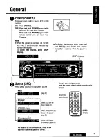 Предварительный просмотр 17 страницы Panasonic CQDP383U - AUTO RADIO/CD DECK Operating Instructions Manual