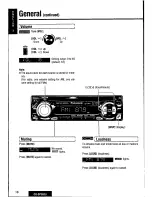 Предварительный просмотр 18 страницы Panasonic CQDP383U - AUTO RADIO/CD DECK Operating Instructions Manual