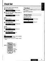 Предварительный просмотр 19 страницы Panasonic CQDP383U - AUTO RADIO/CD DECK Operating Instructions Manual