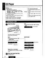 Предварительный просмотр 22 страницы Panasonic CQDP383U - AUTO RADIO/CD DECK Operating Instructions Manual