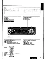 Предварительный просмотр 23 страницы Panasonic CQDP383U - AUTO RADIO/CD DECK Operating Instructions Manual