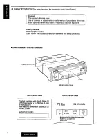 Предварительный просмотр 4 страницы Panasonic CQDP400EU - CAR STEREO CD PLAYER Operating Instructions Manual