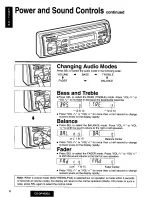 Предварительный просмотр 6 страницы Panasonic CQDP400EU - CAR STEREO CD PLAYER Operating Instructions Manual