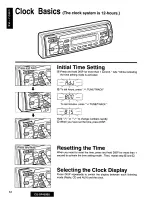 Предварительный просмотр 12 страницы Panasonic CQDP400EU - CAR STEREO CD PLAYER Operating Instructions Manual