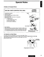 Предварительный просмотр 23 страницы Panasonic CQDP400EU - CAR STEREO CD PLAYER Operating Instructions Manual