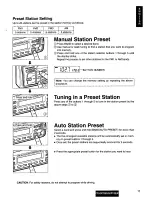 Preview for 11 page of Panasonic CQDP710EUC - AUTO RADIO/CD DECK Operating Instructions Manual