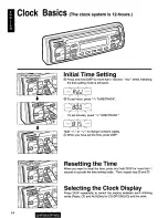 Preview for 14 page of Panasonic CQDP710EUC - AUTO RADIO/CD DECK Operating Instructions Manual