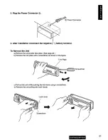 Preview for 21 page of Panasonic CQDP710EUC - AUTO RADIO/CD DECK Operating Instructions Manual