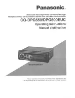 Предварительный просмотр 1 страницы Panasonic CQDPG500EUC - AUTO RADIO/CD DECK Operating Instructions Manual