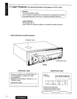 Предварительный просмотр 6 страницы Panasonic CQDPG500EUC - AUTO RADIO/CD DECK Operating Instructions Manual