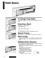 Предварительный просмотр 10 страницы Panasonic CQDPG500EUC - AUTO RADIO/CD DECK Operating Instructions Manual