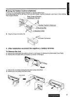 Предварительный просмотр 21 страницы Panasonic CQDPG500EUC - AUTO RADIO/CD DECK Operating Instructions Manual